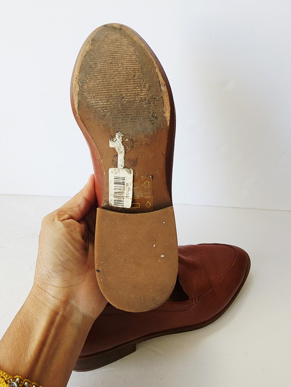 Madewell The Frances Brown Leather Slip-On Loafers Size 5 - Picture 7 of 7